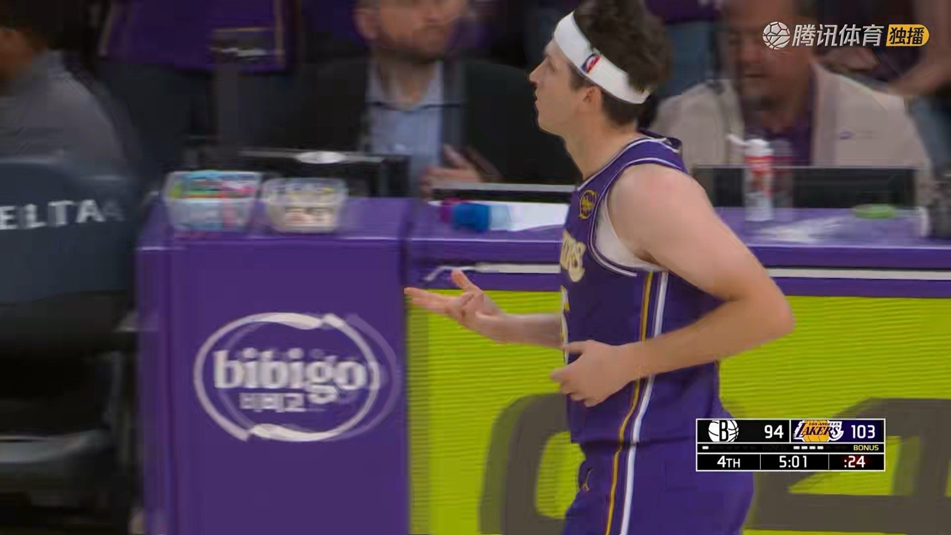 发力了哥几个！！湖人领先9分篮网vs湖人