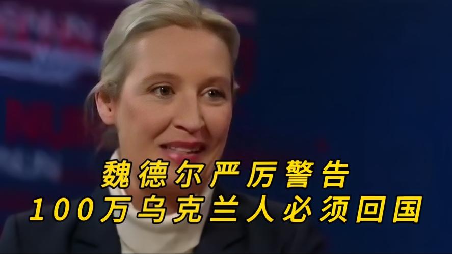 你知道吗？德国魏德尔放出狠话，百万乌克兰人必须回国，欧洲的矛盾彻底摆上台面，就在