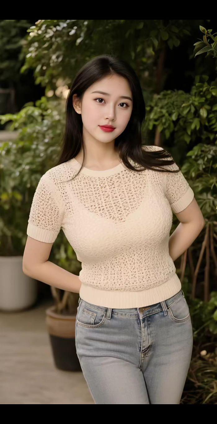 丰满性感写真 甜美女孩 气质穿搭 肤白貌美 完美身材