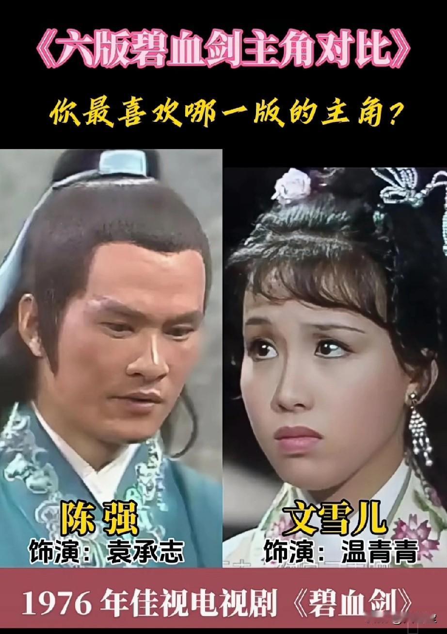 6版《碧血剑》主角对比
6版袁承志各有风骨！
谁是你心中的侠气天花板？
你最喜欢