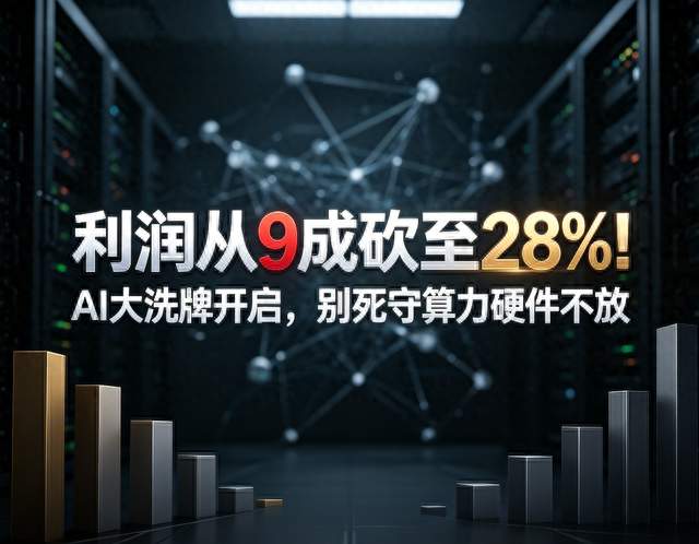 利润从9成砍至28%！AI大洗牌开启，别死守算力硬件不放