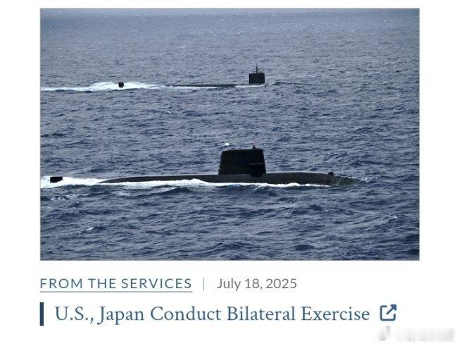 烽火问鼎计划外军动态国际军事 2025年7月18日美国和日本举行双边演习（美官网