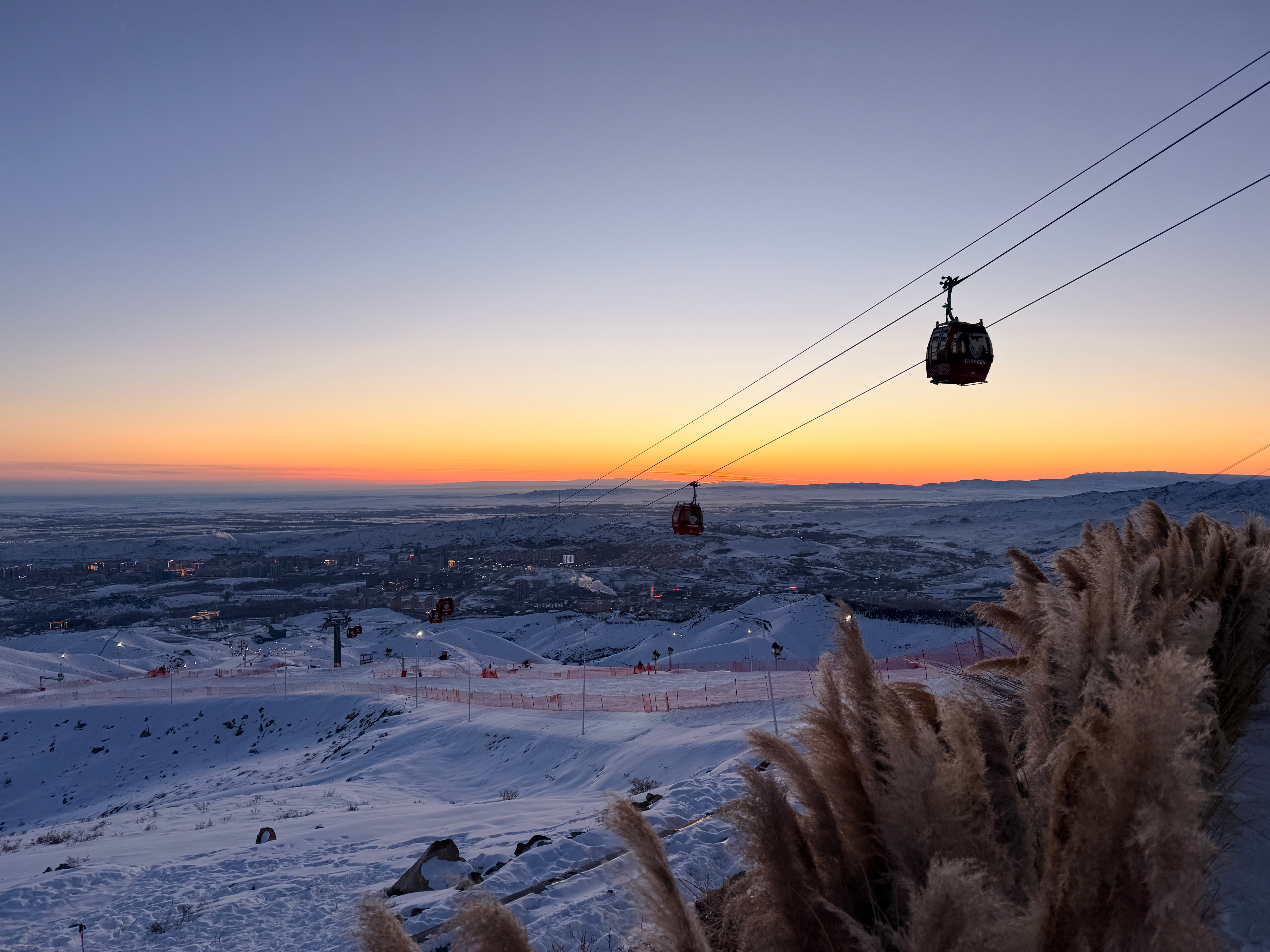 将军山的日落实属不赖 阿勒泰·新疆阿勒泰将军山滑雪场