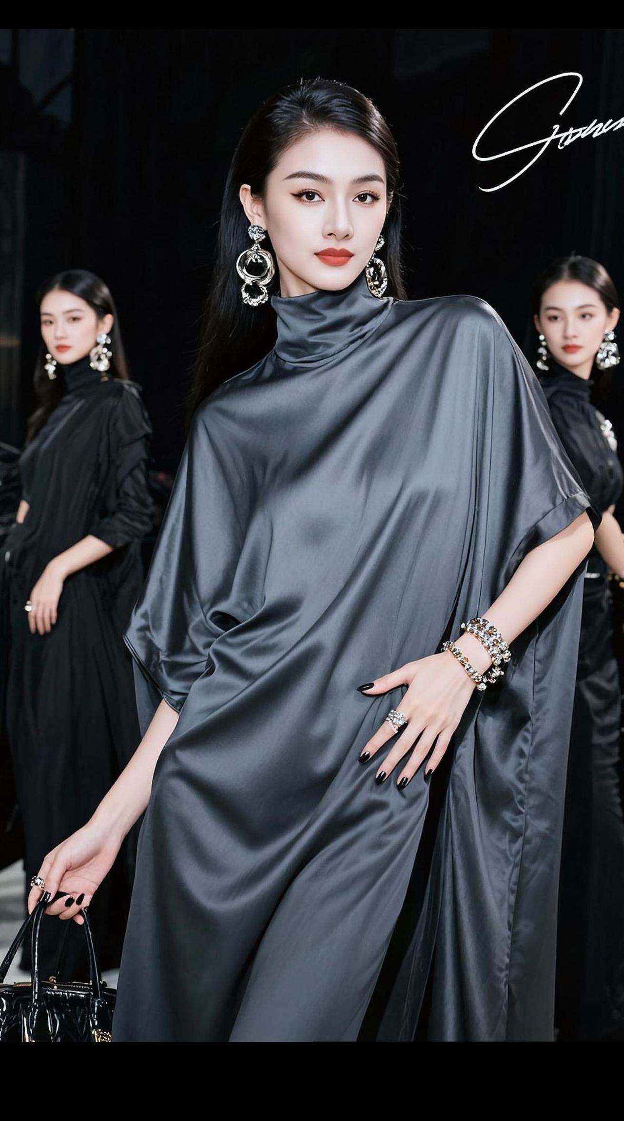 AI暗黑时尚写真 随变ai随便玩 时尚大片 高级感 优雅气质