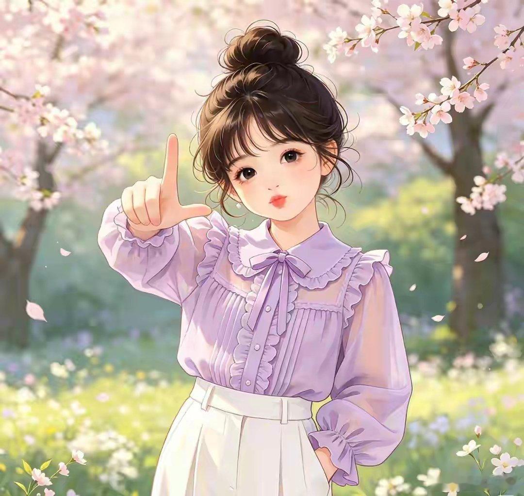 超可爱紫色系闺蜜头像 