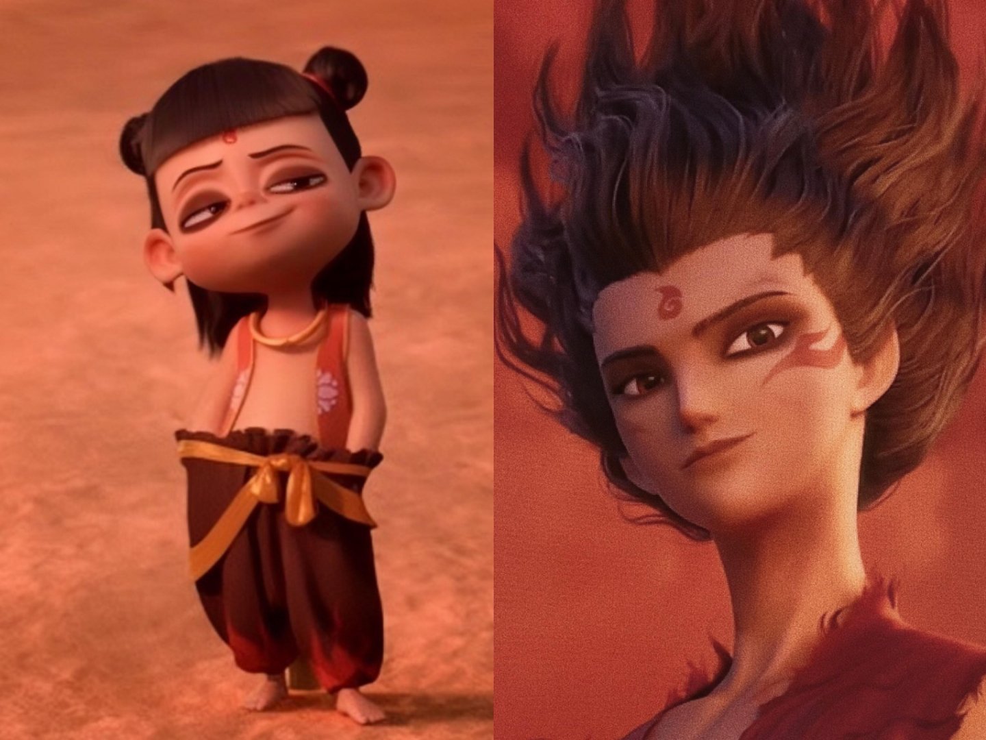 哪吒之魔童闹海好一个等比例放大小藕变大藕完全就是长开了哪吒