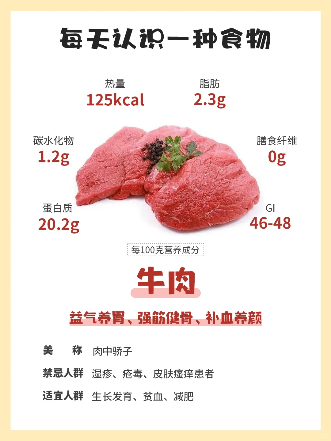 每天认识一种食物63｜牛肉