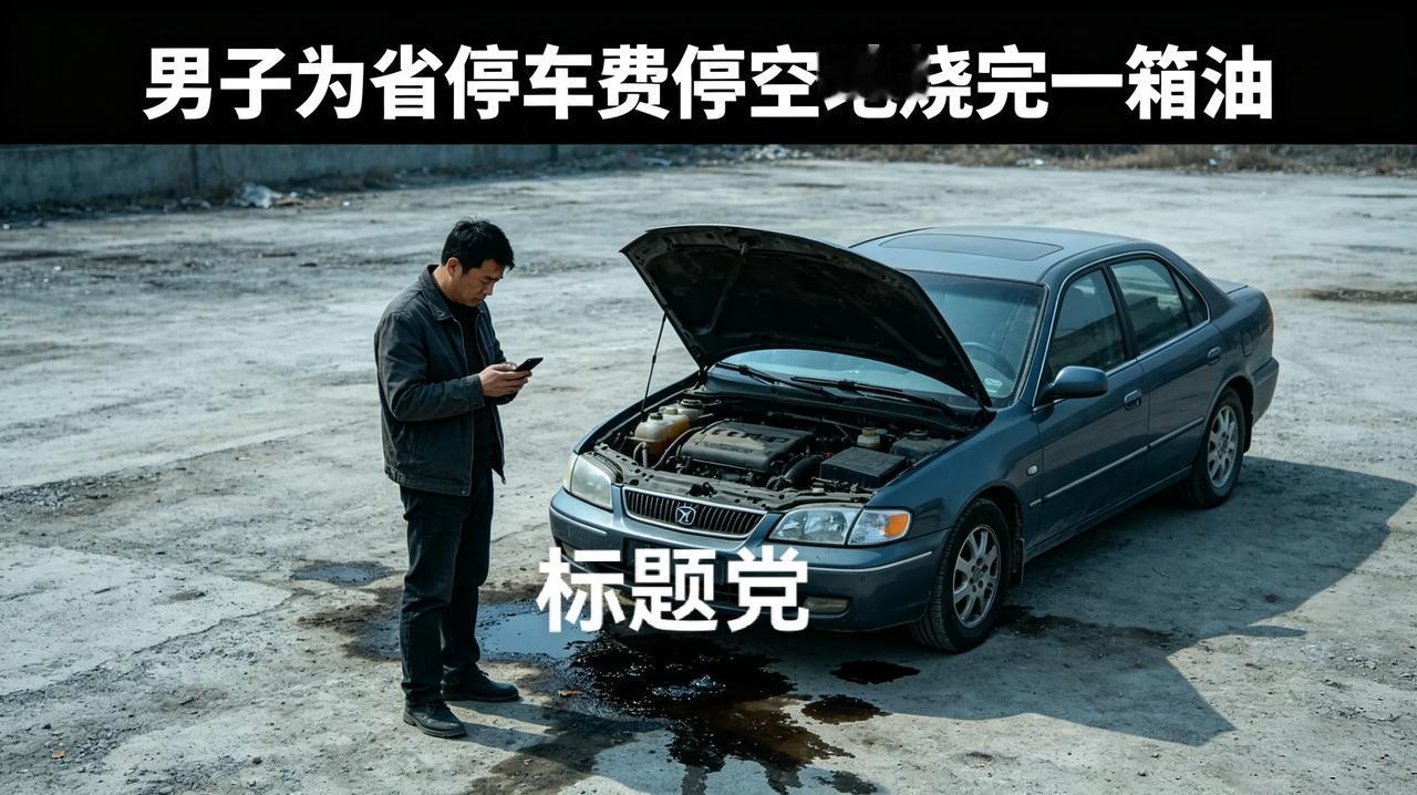 这新闻有点扯呀！说人家为省停车费没停在收费停车场，忘记熄火放了三天三夜烧了一箱油