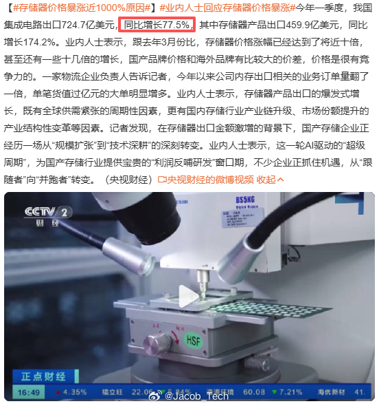 存储器价格暴涨近1000%原因 ai行业...一下单就是几百亿的，供需关系都被打