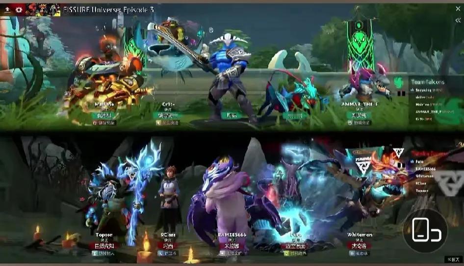 Falcons 2:1 Tundra

第一局Tundra选的阵容有点脆皮，感觉
