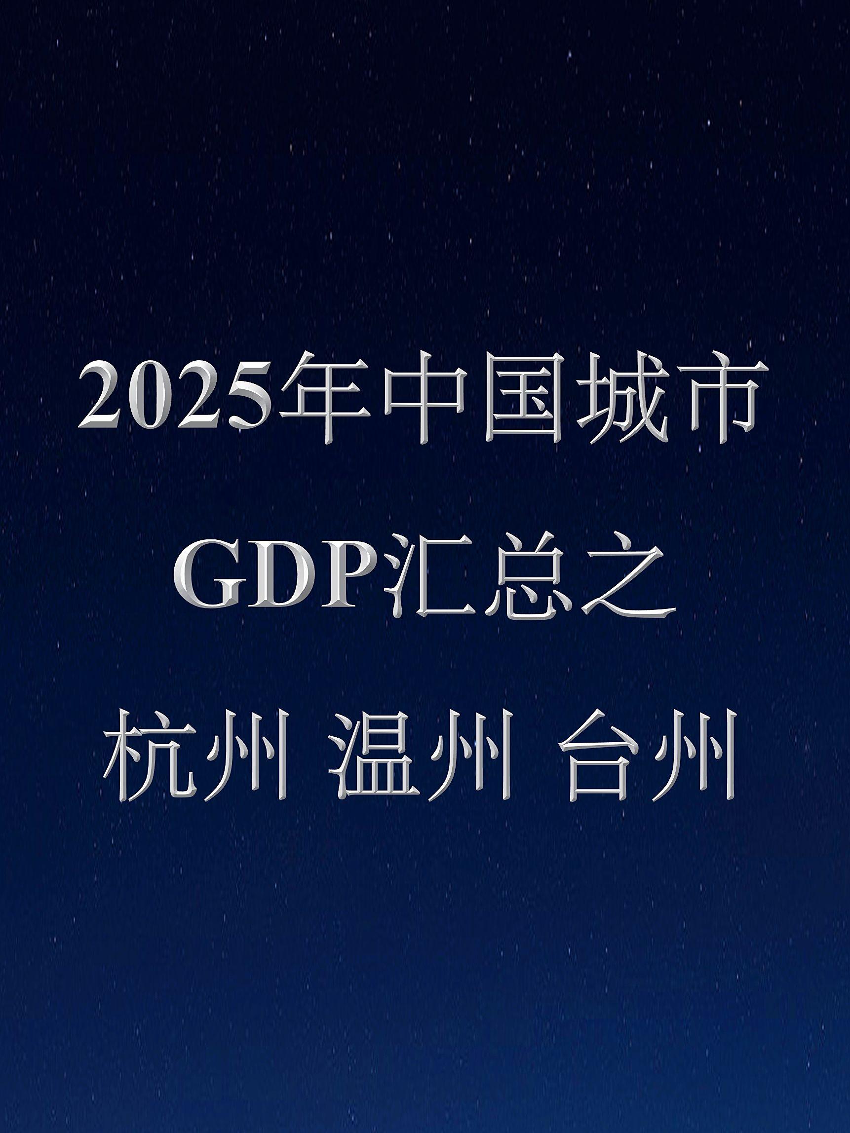 2025年中国各城市GDP陆续公布！恭喜温州成功迈进万亿俱乐部，同时也...