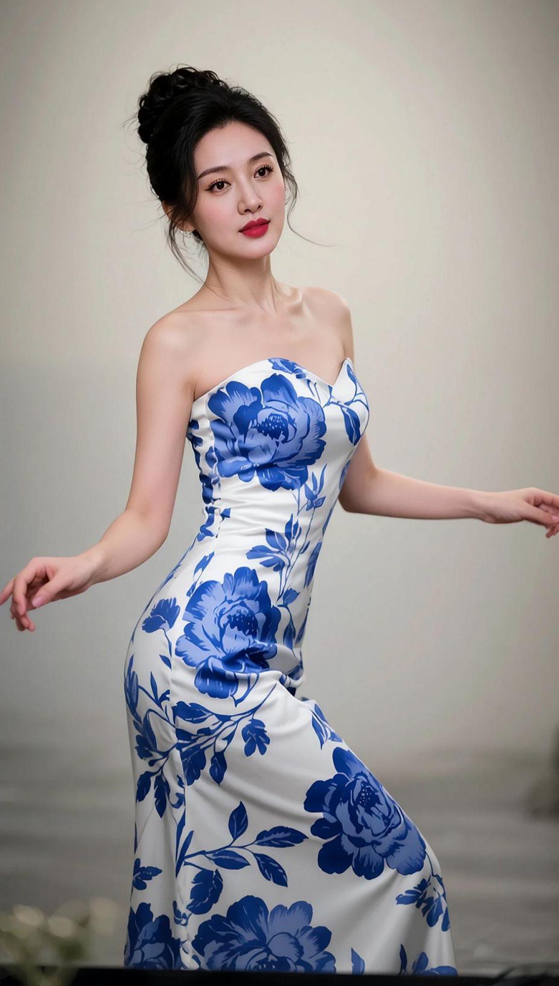 AI青花风写真 抖音ai创作 上热搜 大自然的风光 自然风景区