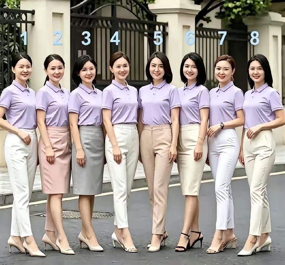 我和8号定过亲，她长发垂肩，身形又漂亮，长相也耐看。你选几号？中意几号