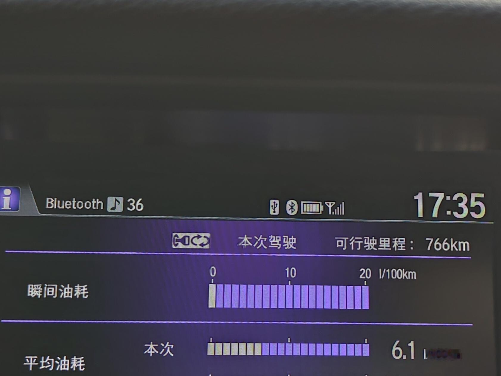 今天回家过节路上，140km左右只要没有慢车尽量120km/h巡航，油耗6.1L