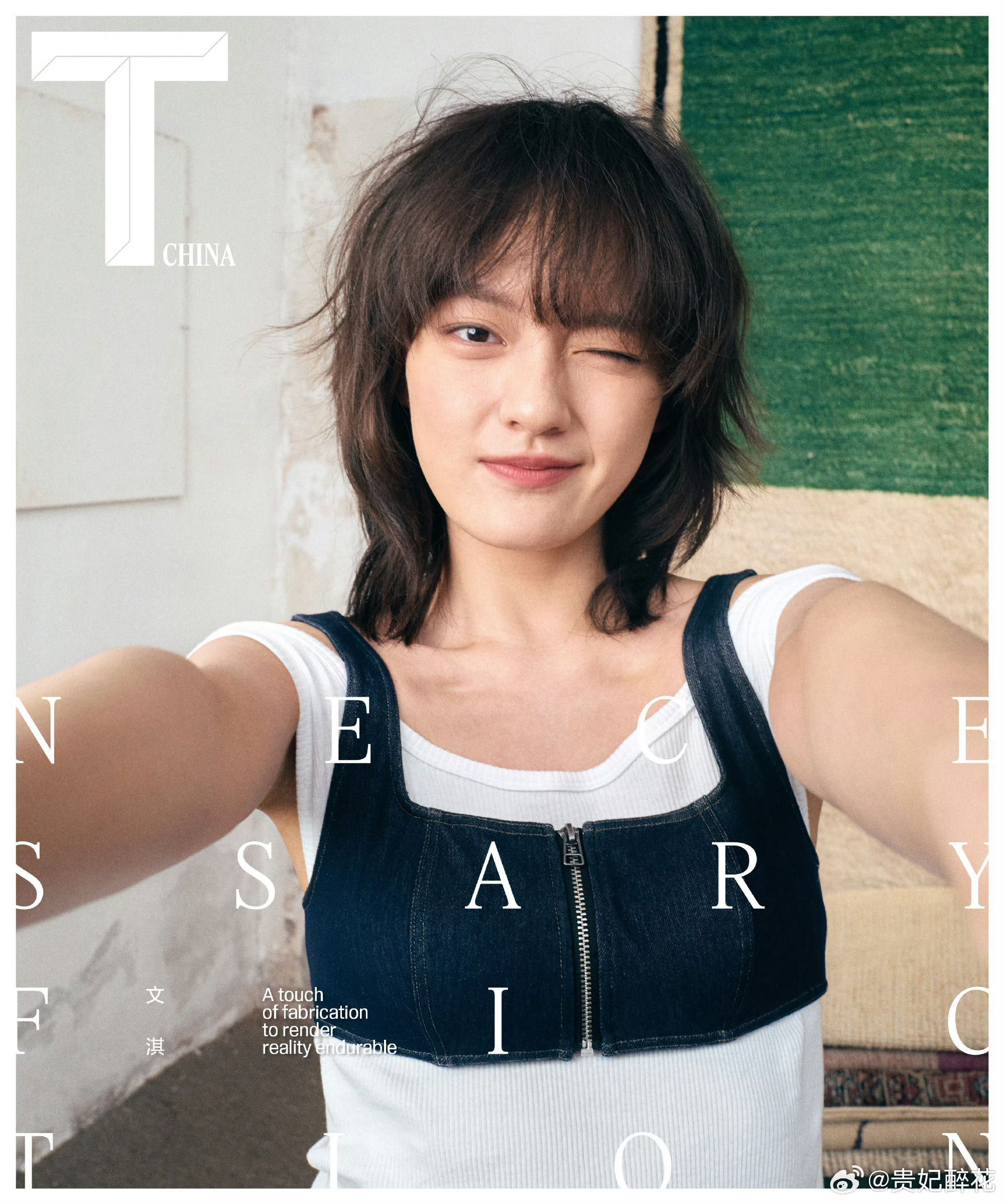 连续第二年合作 ，文淇登上 T 中文版七月新刊封面 ！调转镜头 ，以自拍形式带来