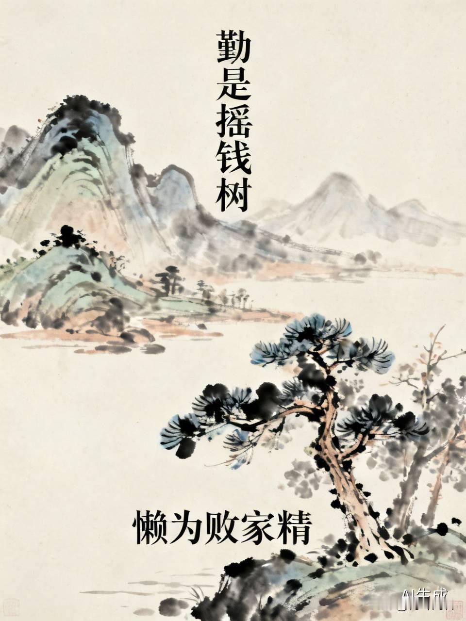 上联:勤是摇钱树;
下联:懒为败家精。
 友友来出下联 友友对出上联 友友请邀对
