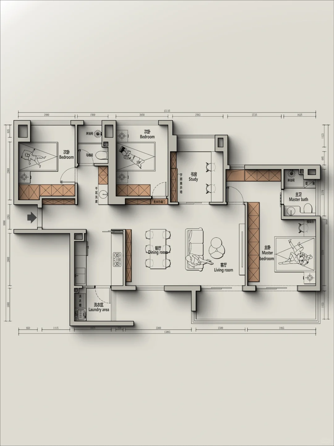 🍁户型改造丨重庆106m²帮我选选方案