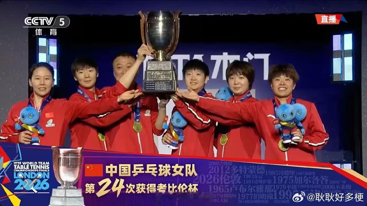 国乒女团7连冠恭喜中国队