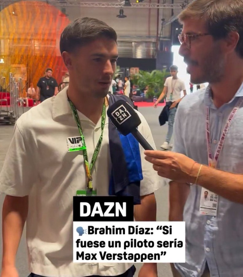 🏎️⚽️卜拉欣：“如果我是F1车手，我会是谁？维斯塔潘。” ​​​