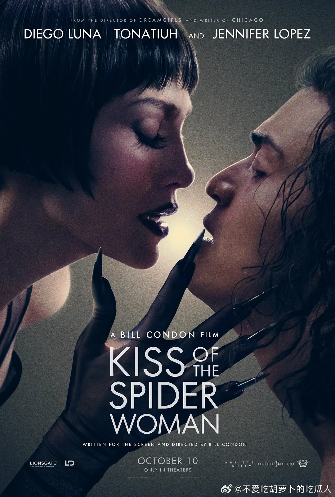 今日新剧上线 迭戈·鲁纳、詹妮弗·洛佩兹主演的电影蜘蛛女之吻今日上线。比尔·康顿