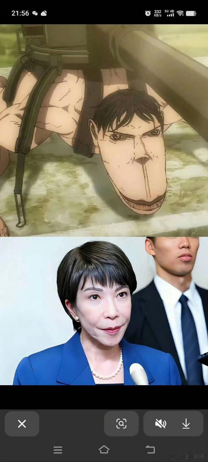 高市早苗，这张对比照片太典型了，太像了！ ​​​