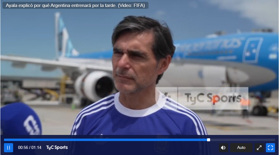 🚨🇦🇷 教练组阿亚拉接受FIFA采访：阿根廷国家队将选择下午训练，以缓解堪