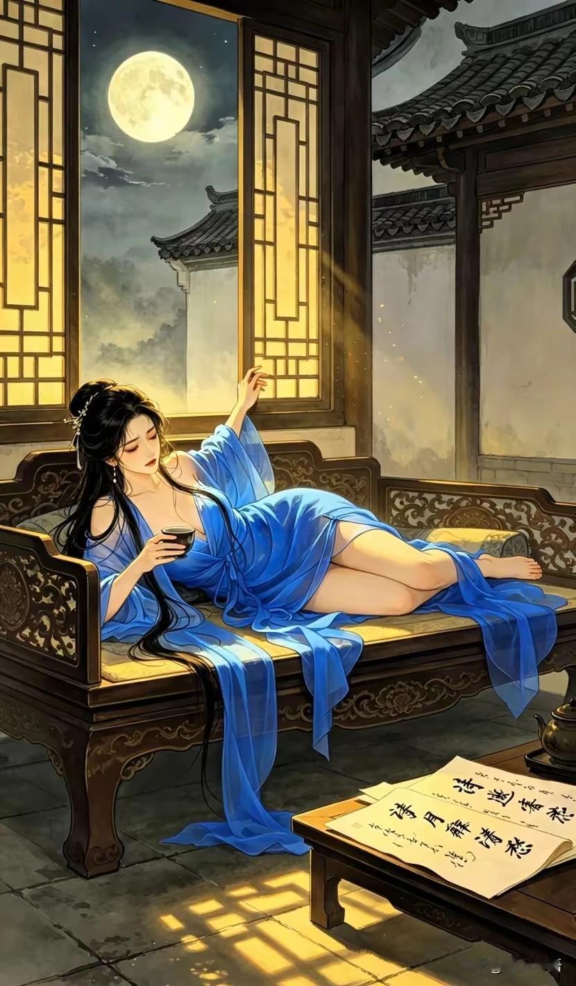 昨夜贪杯卧小楼，
诗邀寒月解清愁。
一壶醉倒他乡客，
唯有杜康解烦忧。
