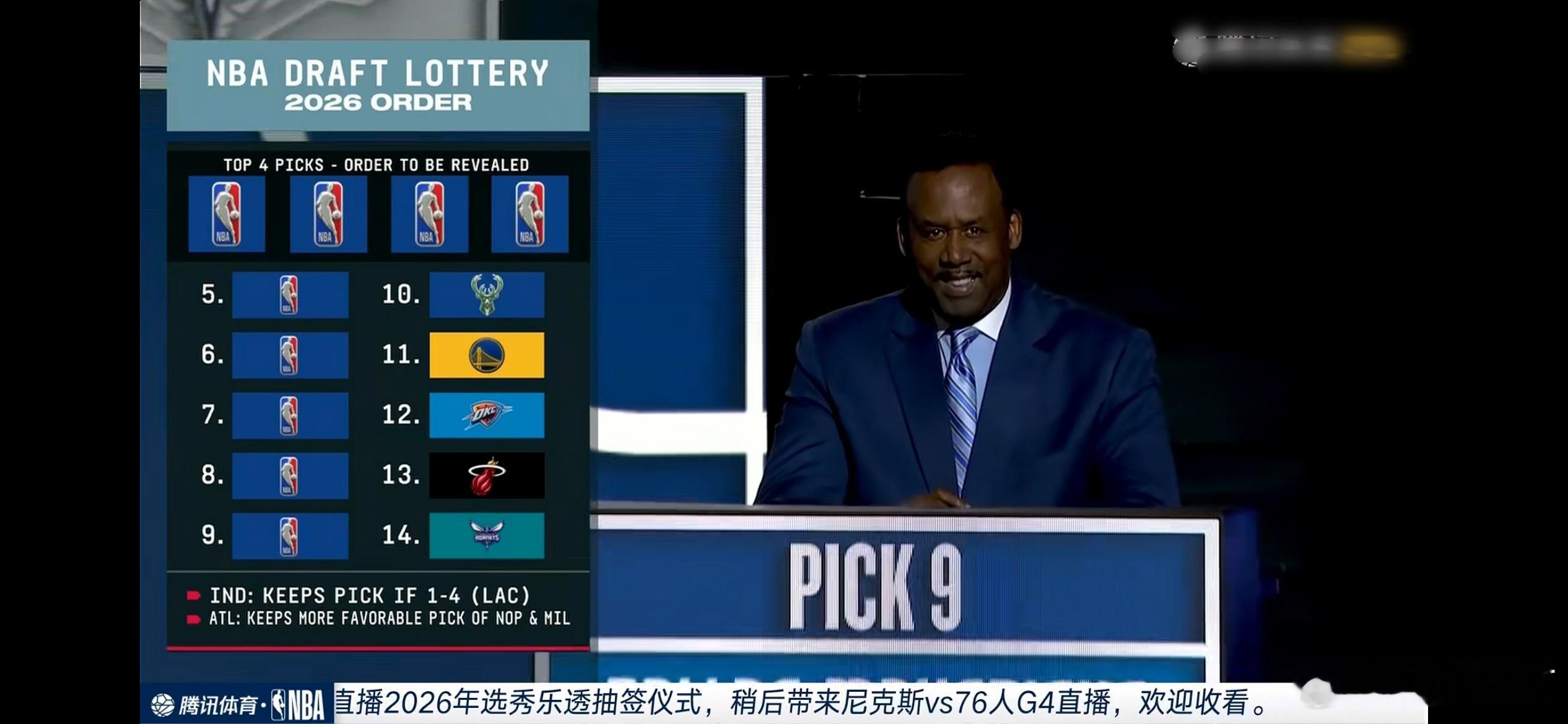 MFFL 我牛获得2026年第9顺位。骑士1比2活塞哈登关键时刻证明自己科尔与勇