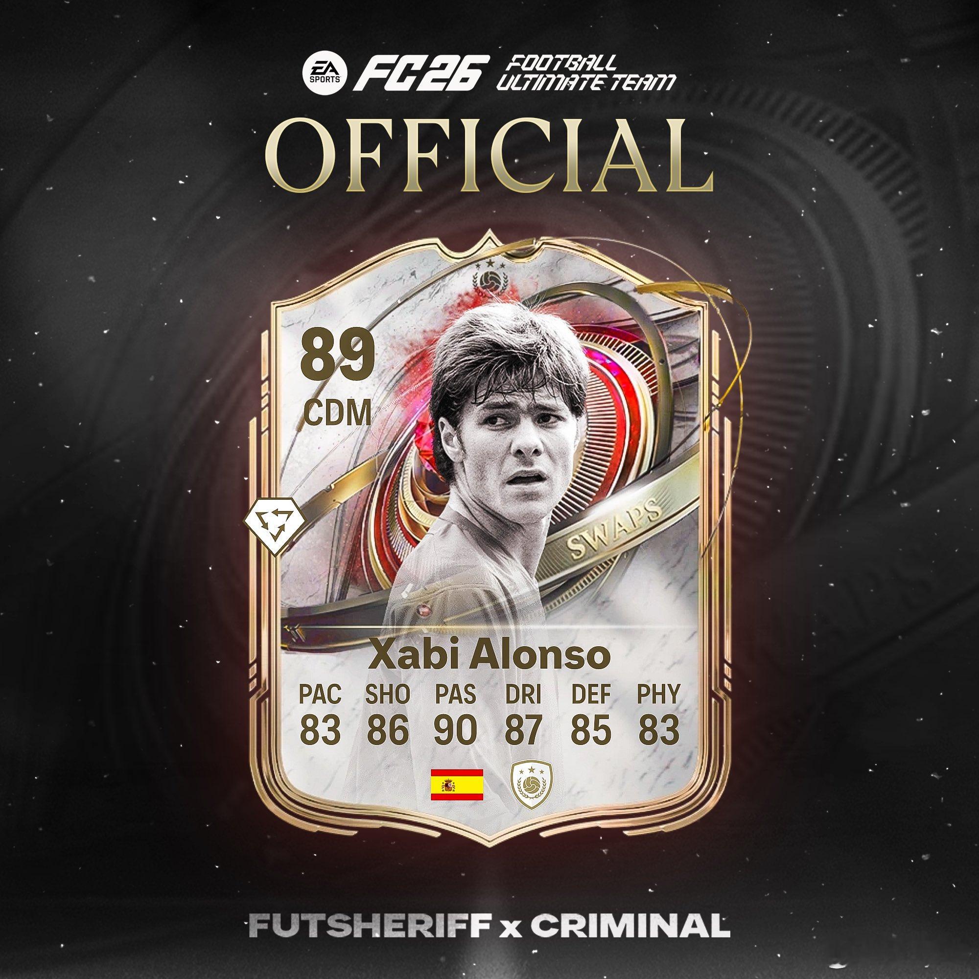 传奇交换代币奖励阿隆索&斯托伊奇科夫的正式数据。FC26