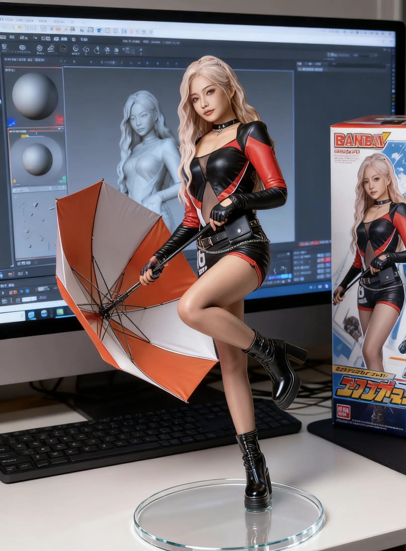 手办模型 cosplay 这腿又长又白又细 cos手办 车模小姐姐