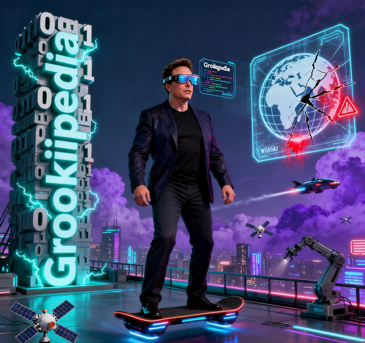 马斯克宣布xAI将推出知识平台Grokipedia，目标是超越维基百科。这被看作