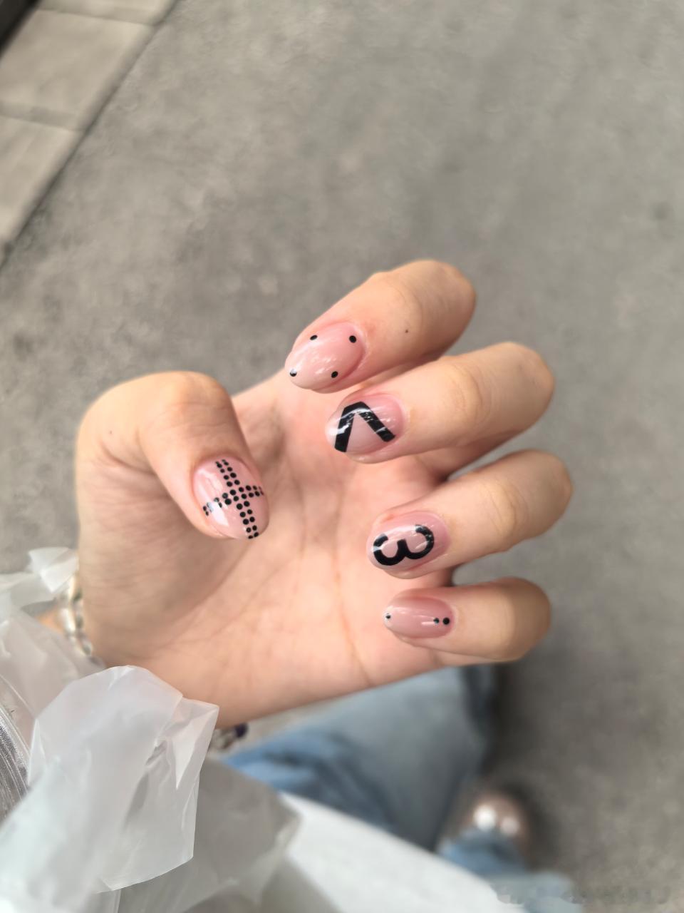 【💅🏻34203】八十多块钱本甲建构，我爱学校美甲店 