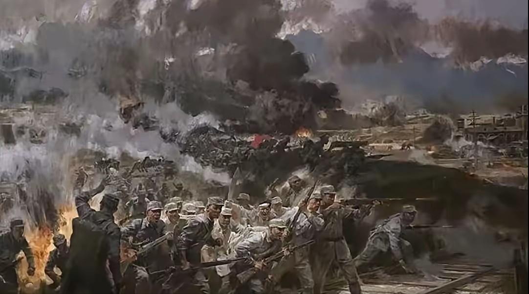 1940年抗战中，周希汉无意中举起望远镜向前观察，突然发现山梁上有无数黑点挪动，