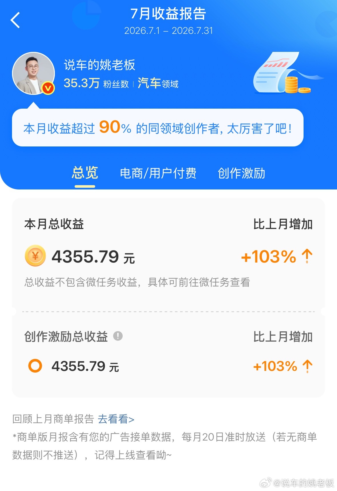 微博给发七月的工资了，感谢投喂