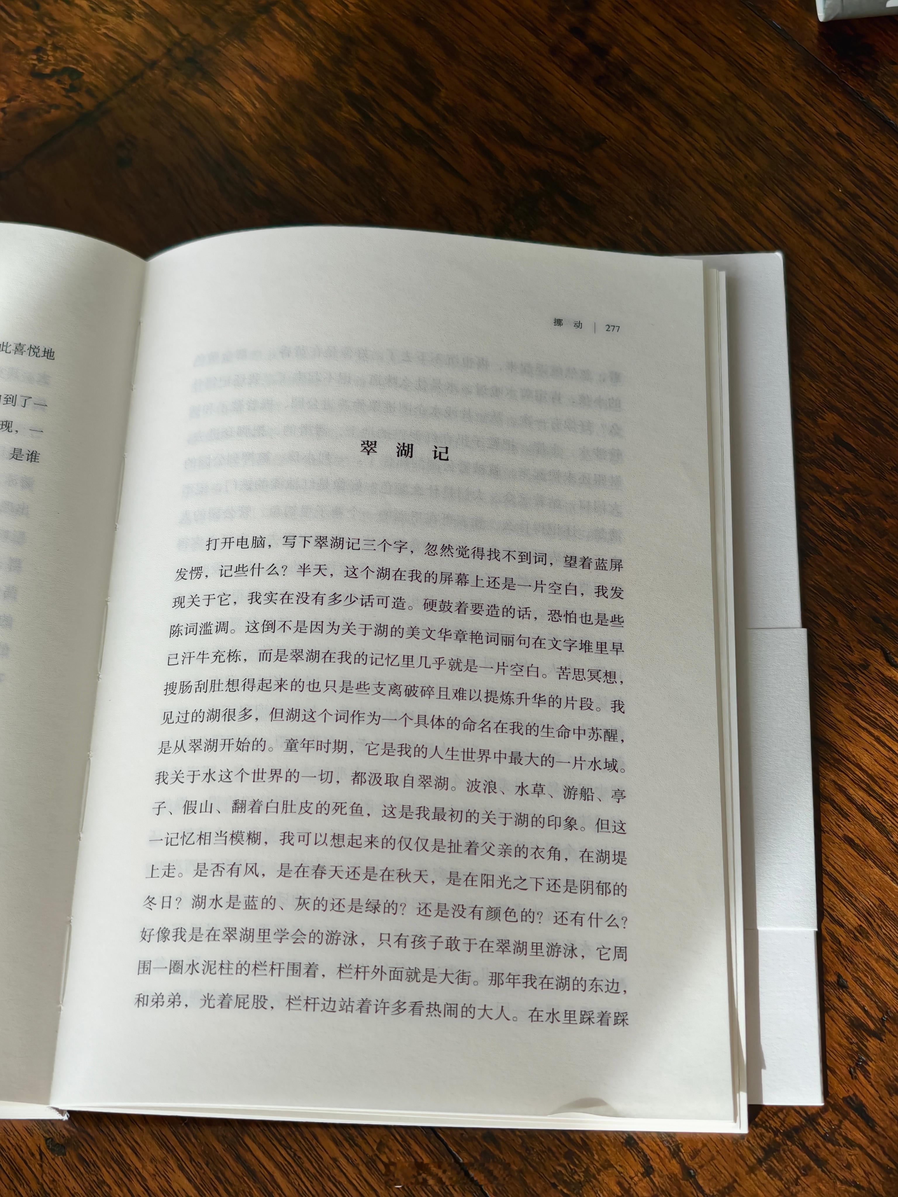 读于坚《翠湖记》，写得随性散漫，想到哪儿写到哪儿，没什么设计。他自己说，别的作家