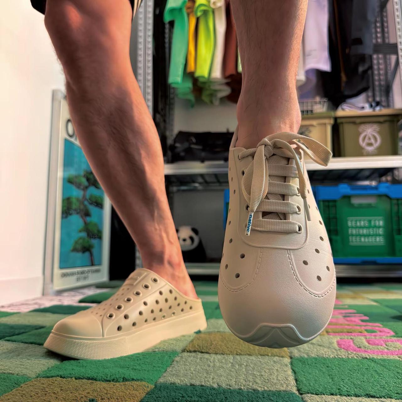 宽脚壮男🦶❤️🩴自由暴走洞洞鞋。穿过native洞洞鞋的壮男 都知道 它是能