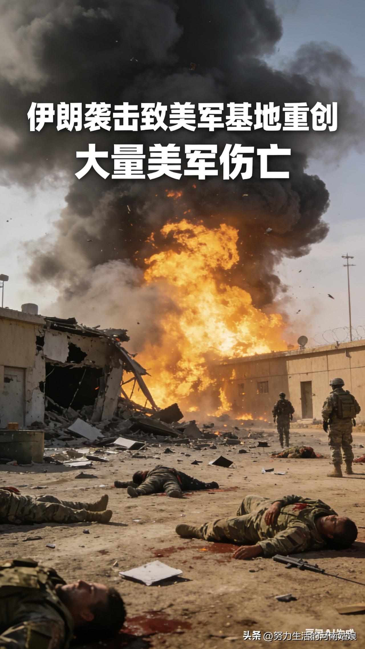 突发！伊朗出手，美军基地遭重创，大量人员伤亡
 
刚消息！伊朗宣布，对驻中东美军
