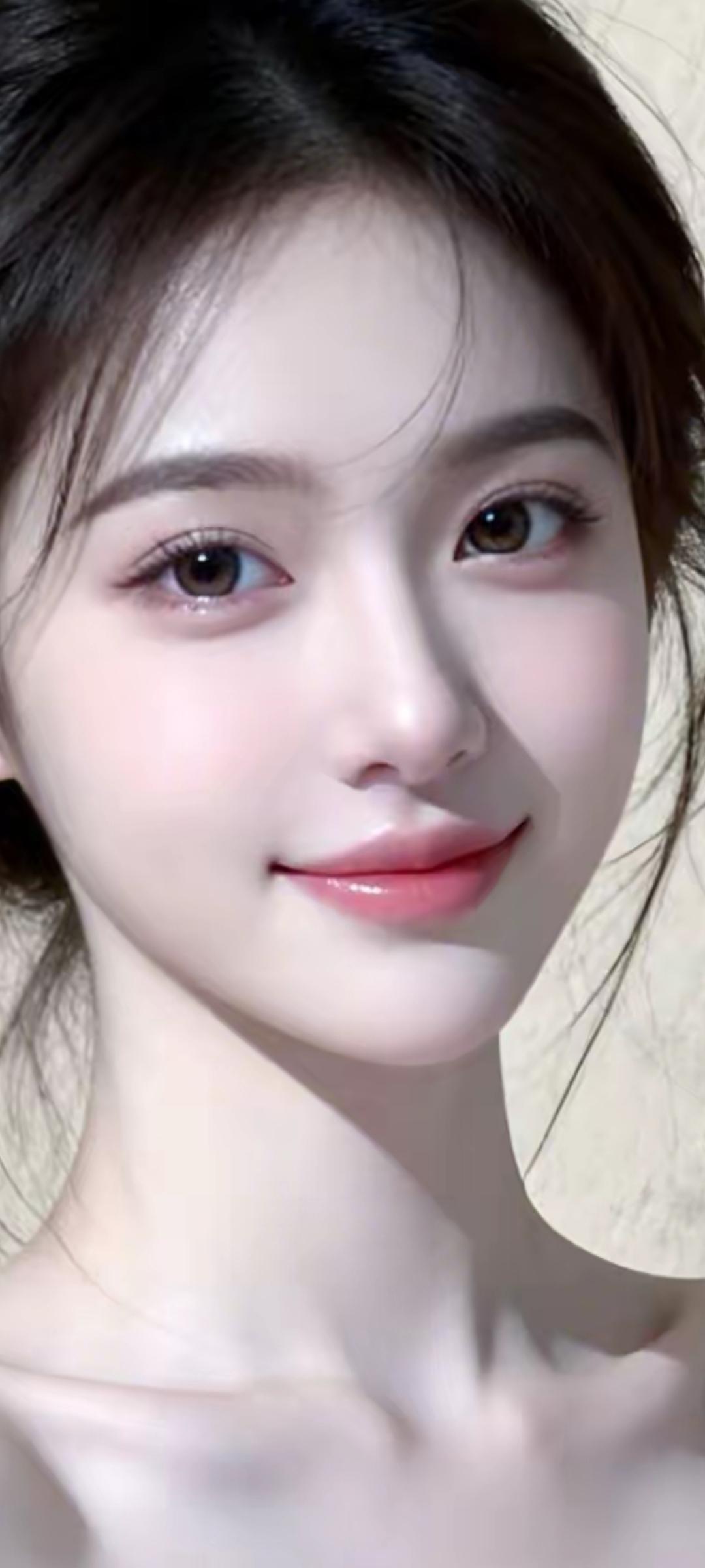 温柔甜美的少女，微笑中散发着青春的气息🌸💖