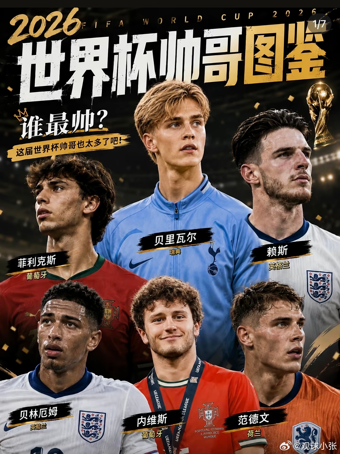 看世界杯🏆的打开方式: 眼里全是帅哥！世界杯十大帅哥必吃榜