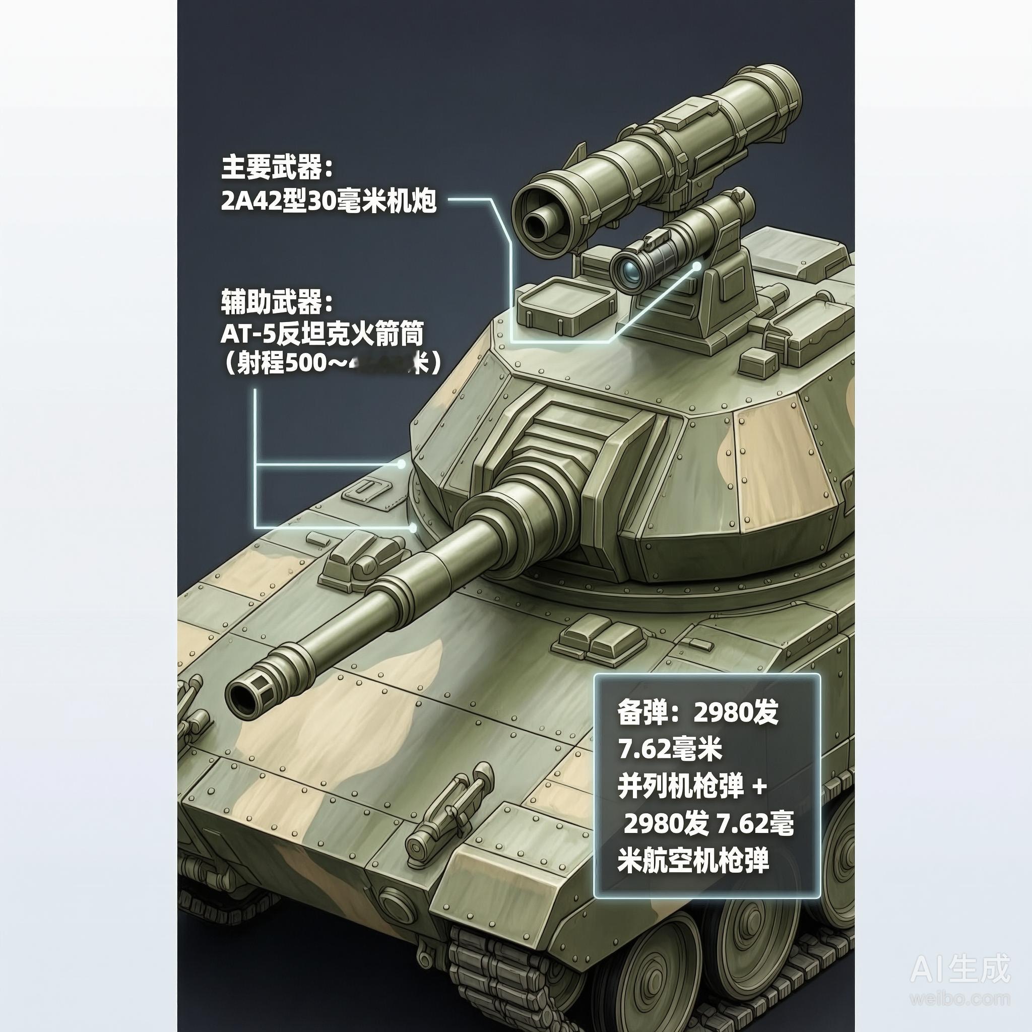 军事ai新视野 俄罗斯BMD-2伞兵战车BMD-2是苏联于1985年研发，198
