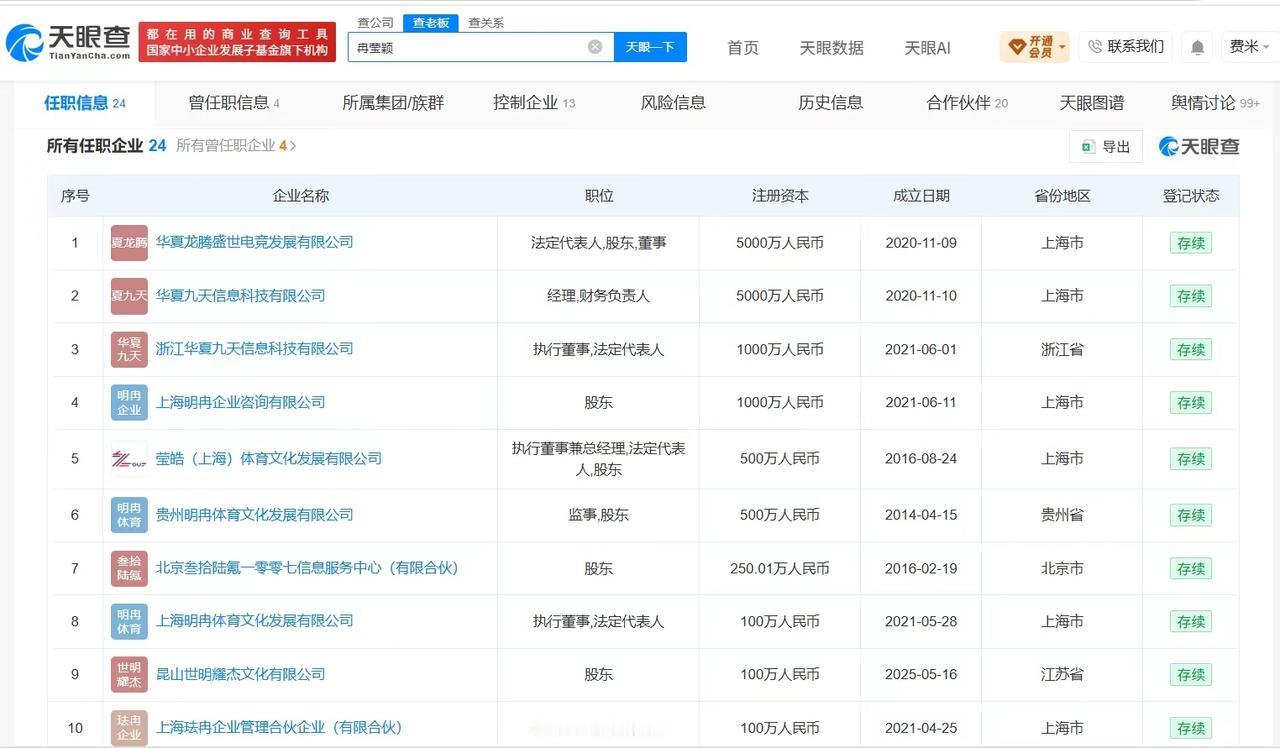 【邹市明冉莹颖仍存商业关联 邹市明冉莹颖仍共同持股多家企业】邹市明冉莹颖综艺再争