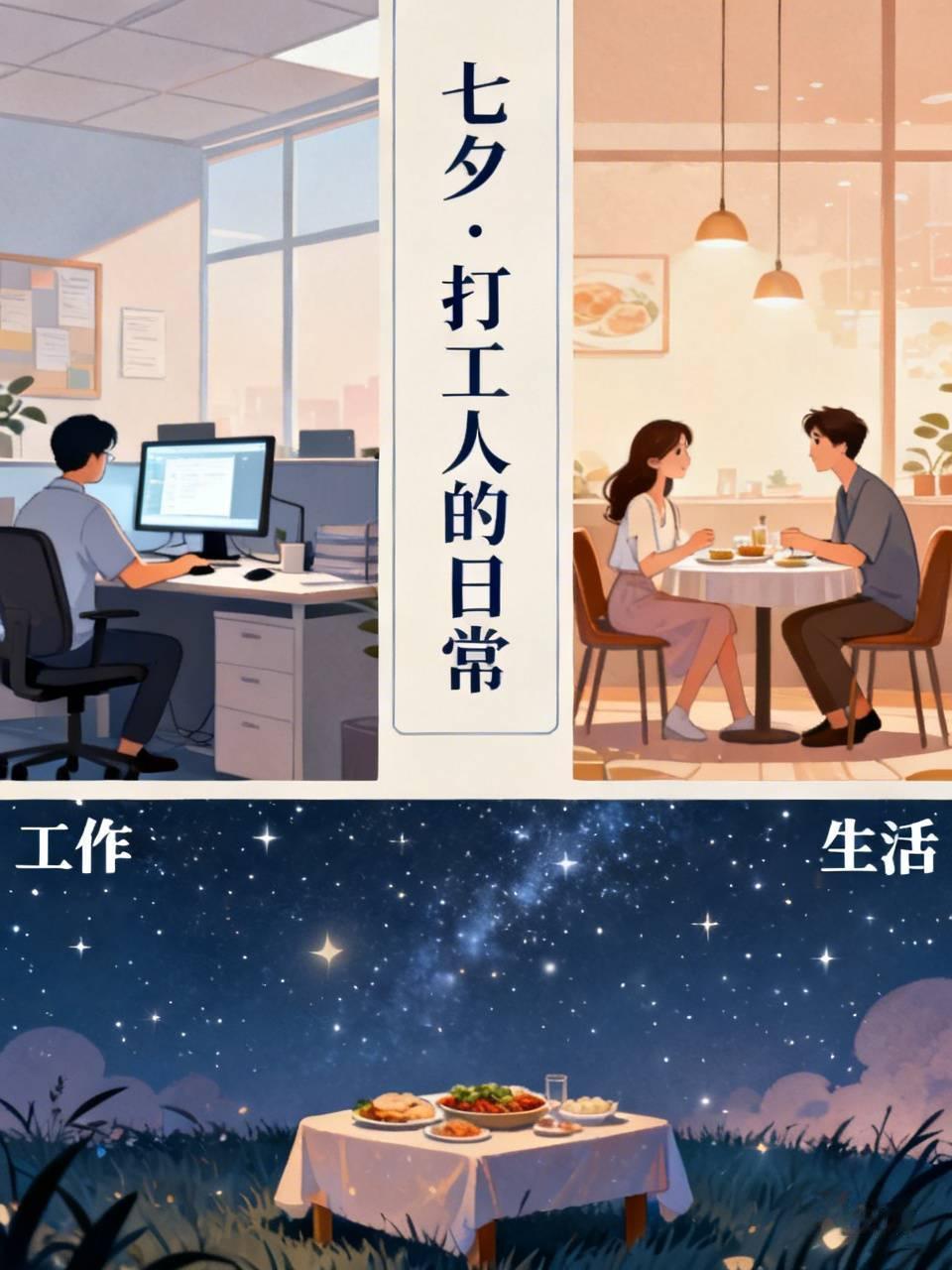 七夕，朋友圈满是玫瑰、烛光和转账截图，而咱打工人还在工位上苦熬。我的老板让我过七