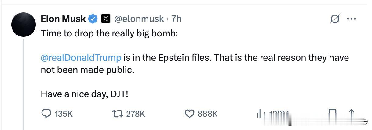 真的是没有永远的朋友，只有永远的利益！事情发展的真快，这Elon Musk真的和