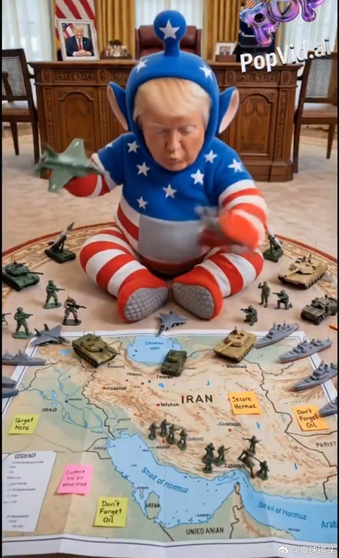 伊抵抗组织穿越机炸掉美军直升机阿美大统领川普宝宝能够战胜伊朗的方式。🤡🤡🤡