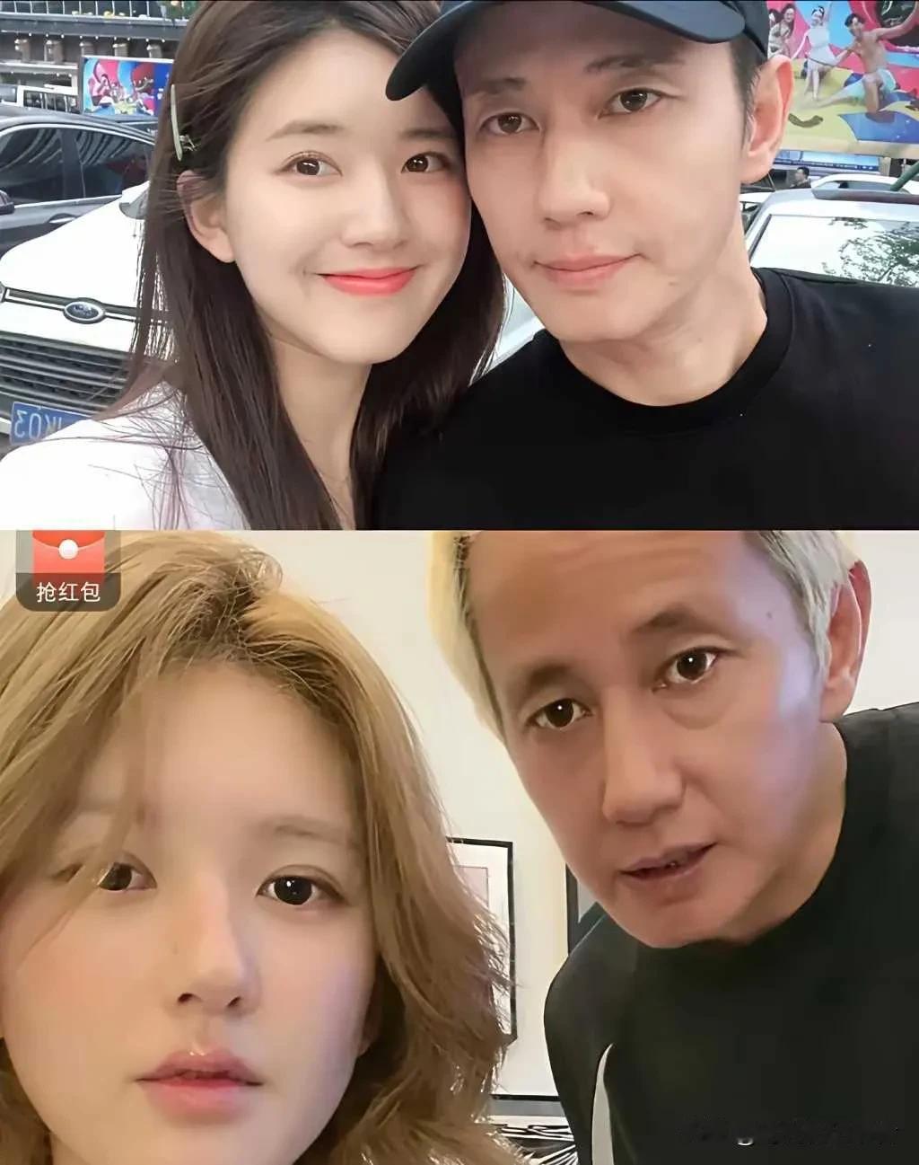 赵露思的爸爸真是他的后盾，这发色都和女儿保持一致。
赵露思生病前后父亲一直陪伴，