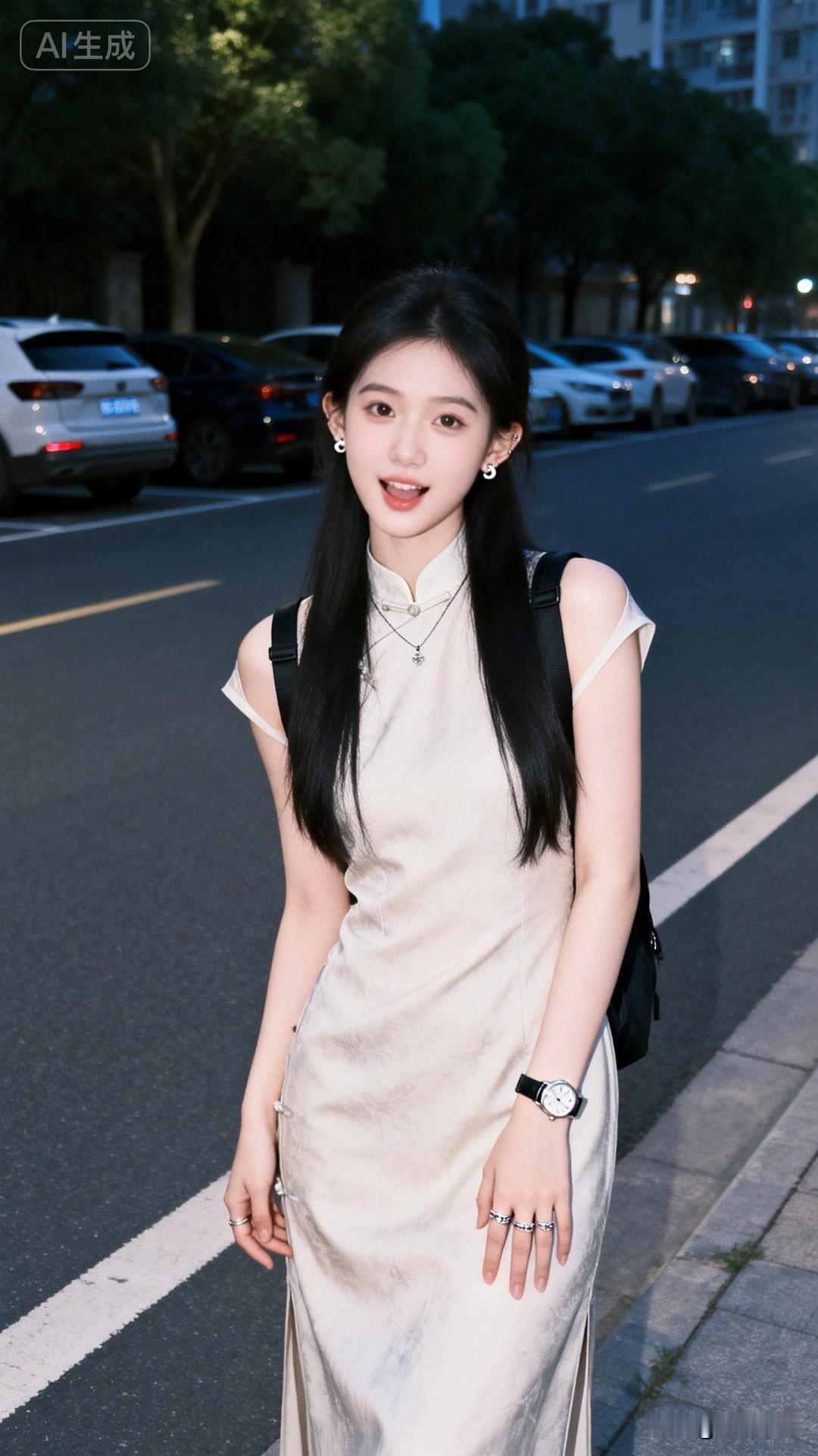 夜色如墨，泼满了整个世界，而美人如画，在这墨色中晕染出别样的风情。
遥想杨贵妃承