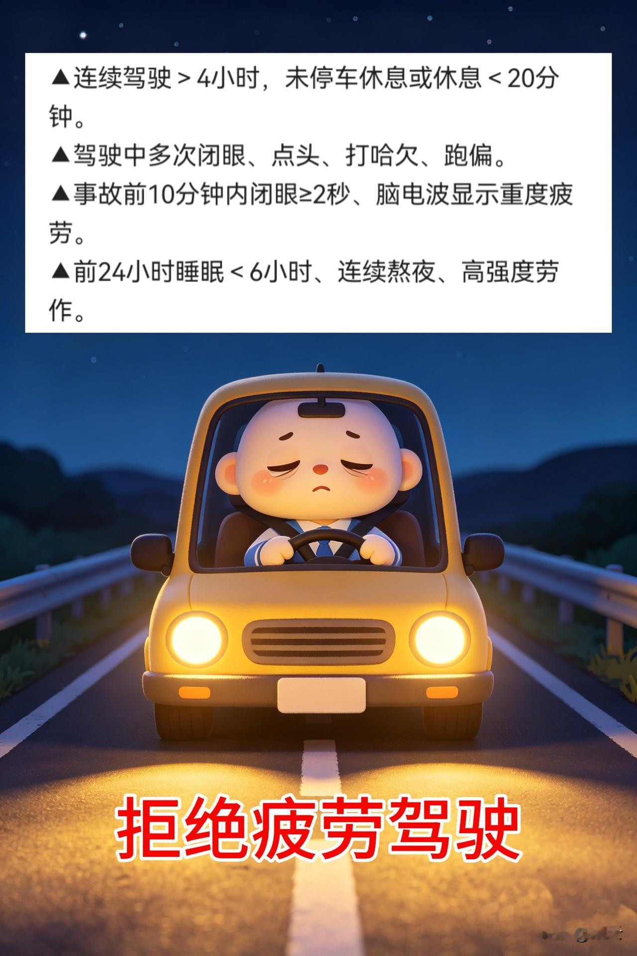 【车主注意⚠️新的“疲劳驾驶认定规则”6月1日起正式实施】
“疲劳驾驶”如何认定