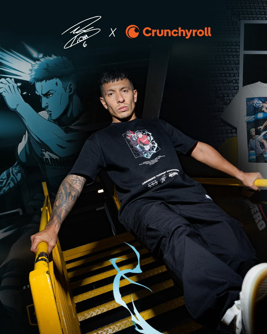 利马和动漫crunchyroll联名推出的T恤，你喜欢吗？👕利桑德罗马丁内斯关