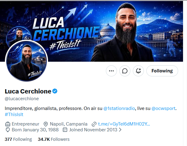 最近推上到处刷的Luca Cerchione也是骗子一个，不是严肃记者…你会发现