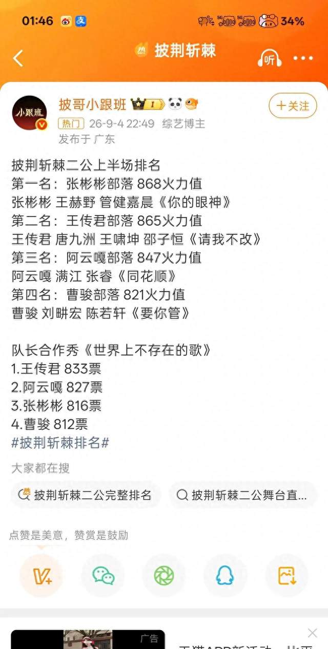 披哥二公排名惹巨大争议，好听的没高分，难听的却拿到高票